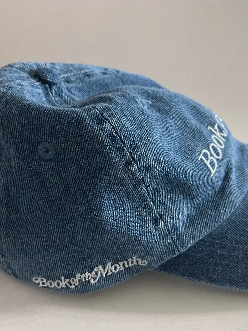 Denim 'Book person.' Embroidered Baseball Cap